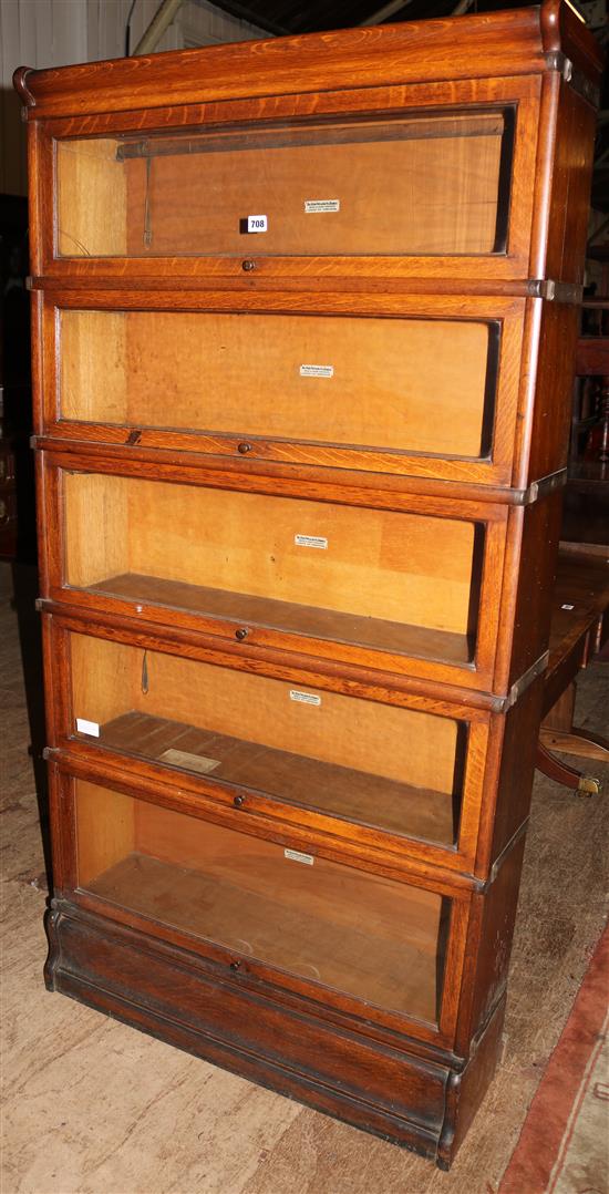 Globe Wernicke 5 section bookcase